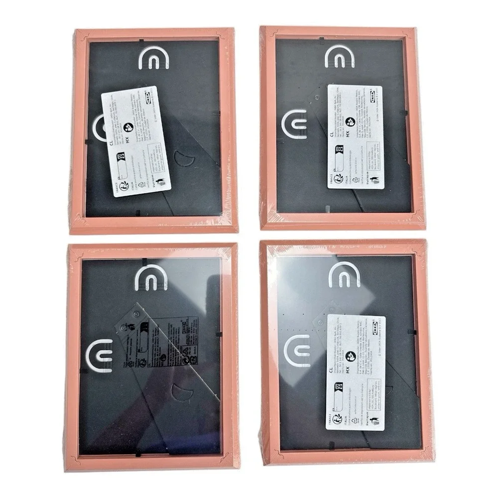 IKEA FISKBO Picture Frame 5x7 Pink Wall Tabletop Set of 4 Sealed